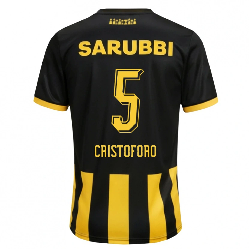 Danxen Mulher Camisola Sebastián Cristóforo #5 Preto Amarelo Principal 2026/27 Camisa Brasil