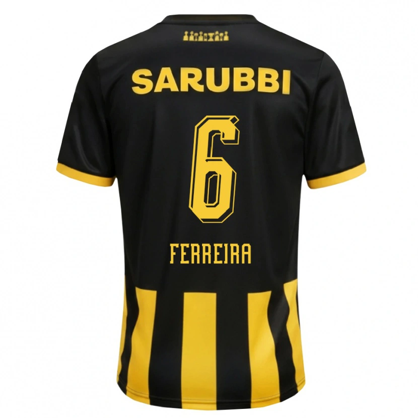 Danxen Mulher Camisola Lucas Ferreira #6 Preto Amarelo Principal 2026/27 Camisa Brasil