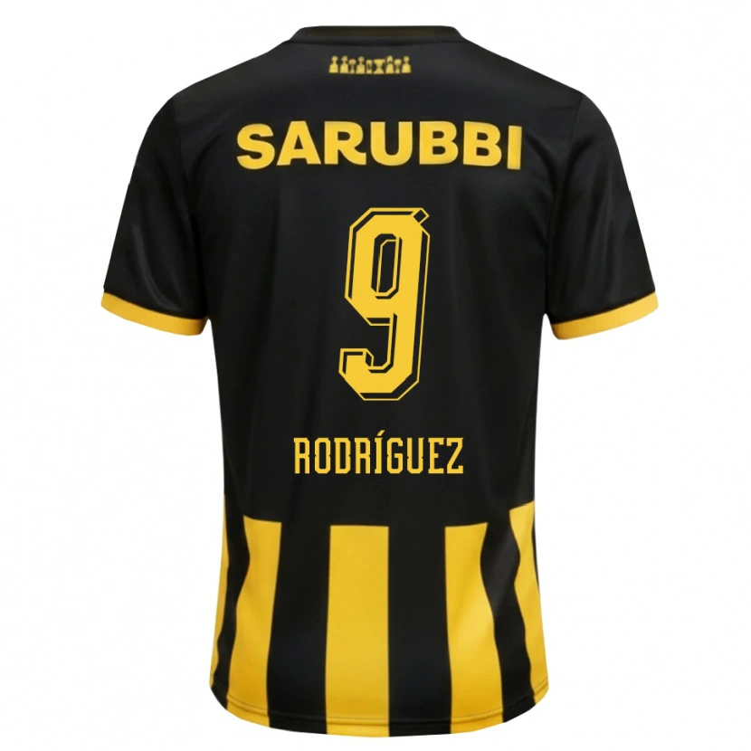 Danxen Mulher Camisola Agustín Rodríguez #9 Preto Amarelo Principal 2026/27 Camisa Brasil