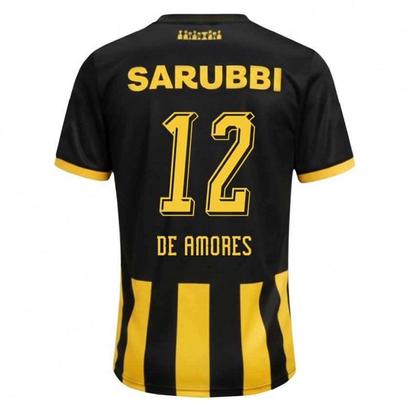 Danxen Mulher Camisola Guillermo De Amores #12 Preto Amarelo Principal 2026/27 Camisa Brasil