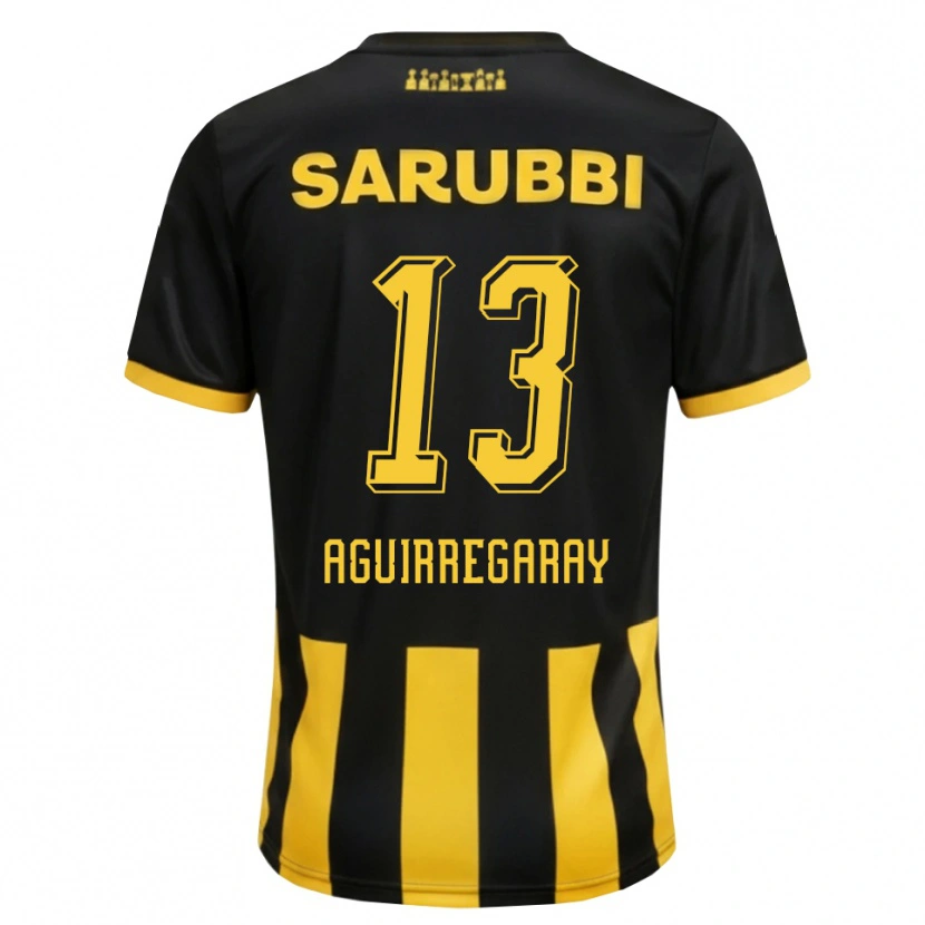 Danxen Mulher Camisola Matías Aguirregaray #13 Preto Amarelo Principal 2026/27 Camisa Brasil