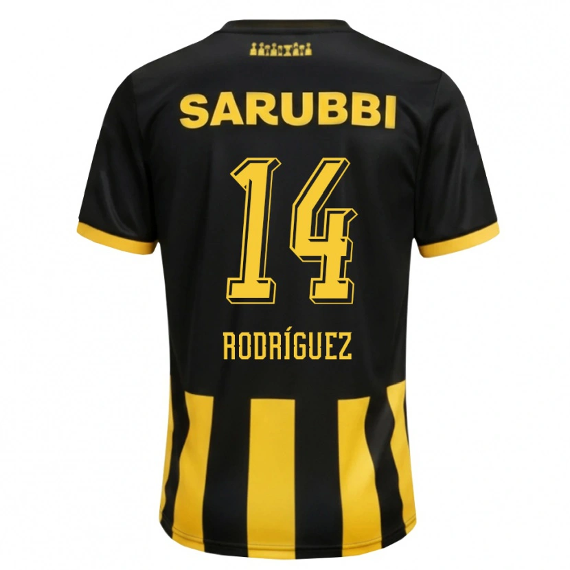 Danxen Mulher Camisola Kevin Rodríguez #14 Preto Amarelo Principal 2026/27 Camisa Brasil