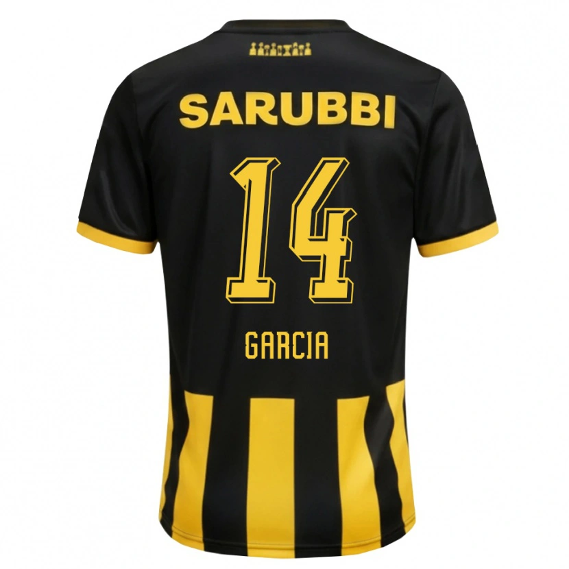 Danxen Mulher Camisola Damián García #14 Preto Amarelo Principal 2026/27 Camisa Brasil