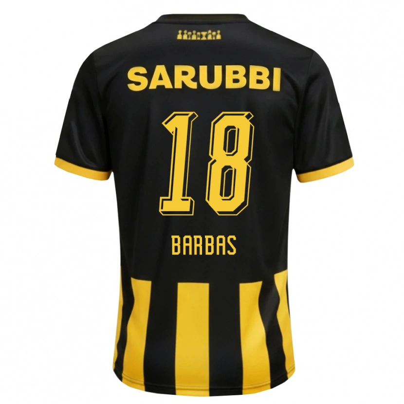 Danxen Mulher Camisola Germán Barbas #18 Preto Amarelo Principal 2026/27 Camisa Brasil