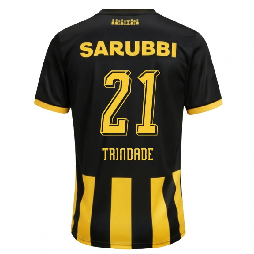 Danxen Mulher Camisola Jesús Trindade #21 Preto Amarelo Principal 2026/27 Camisa Brasil