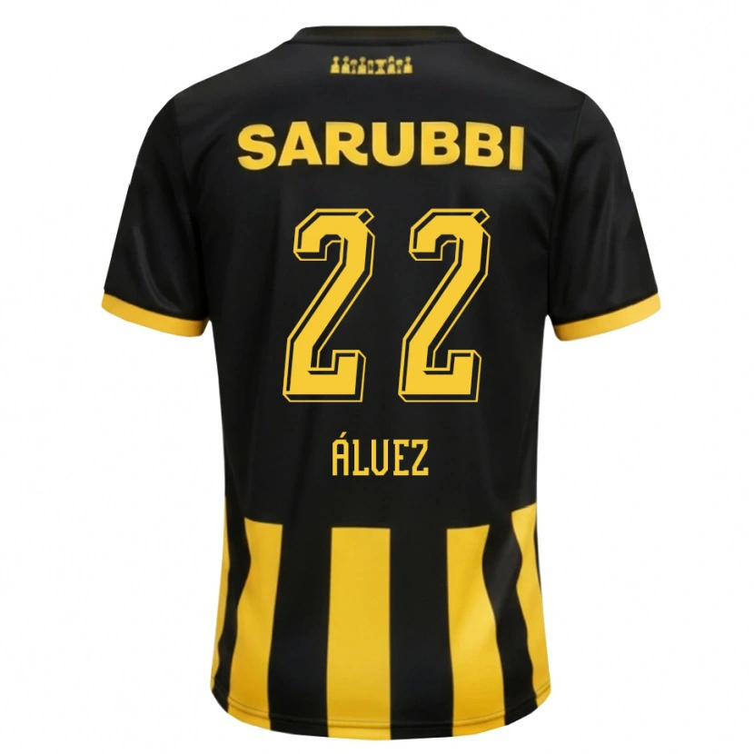 Danxen Mulher Camisola Facundo Álvez #22 Preto Amarelo Principal 2026/27 Camisa Brasil