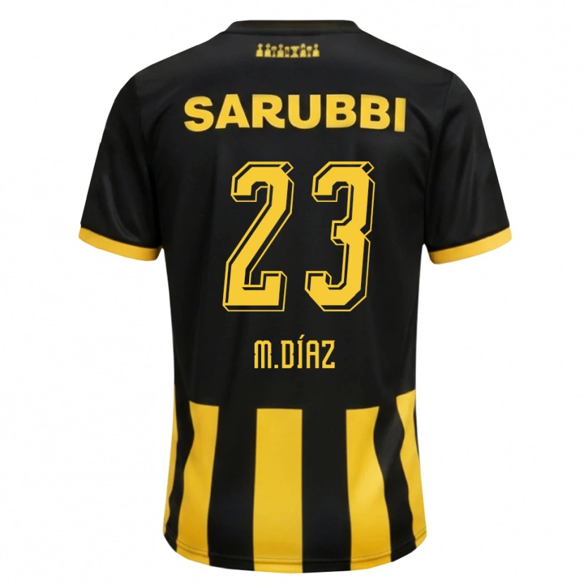 Danxen Mulher Camisola Mateo Díaz #23 Preto Amarelo Principal 2026/27 Camisa Brasil