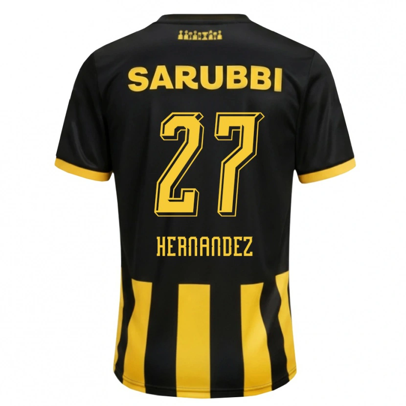 Danxen Mulher Camisola Lucas Hernández #27 Preto Amarelo Principal 2026/27 Camisa Brasil
