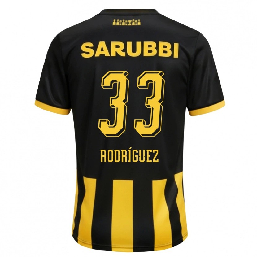 Danxen Mulher Camisola Jonathan Rodríguez #33 Preto Amarelo Principal 2026/27 Camisa Brasil