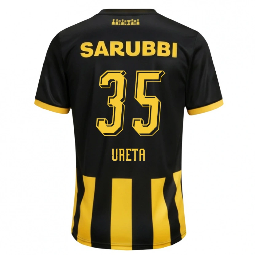 Danxen Mulher Camisola Mateo Ureta #35 Preto Amarelo Principal 2026/27 Camisa Brasil