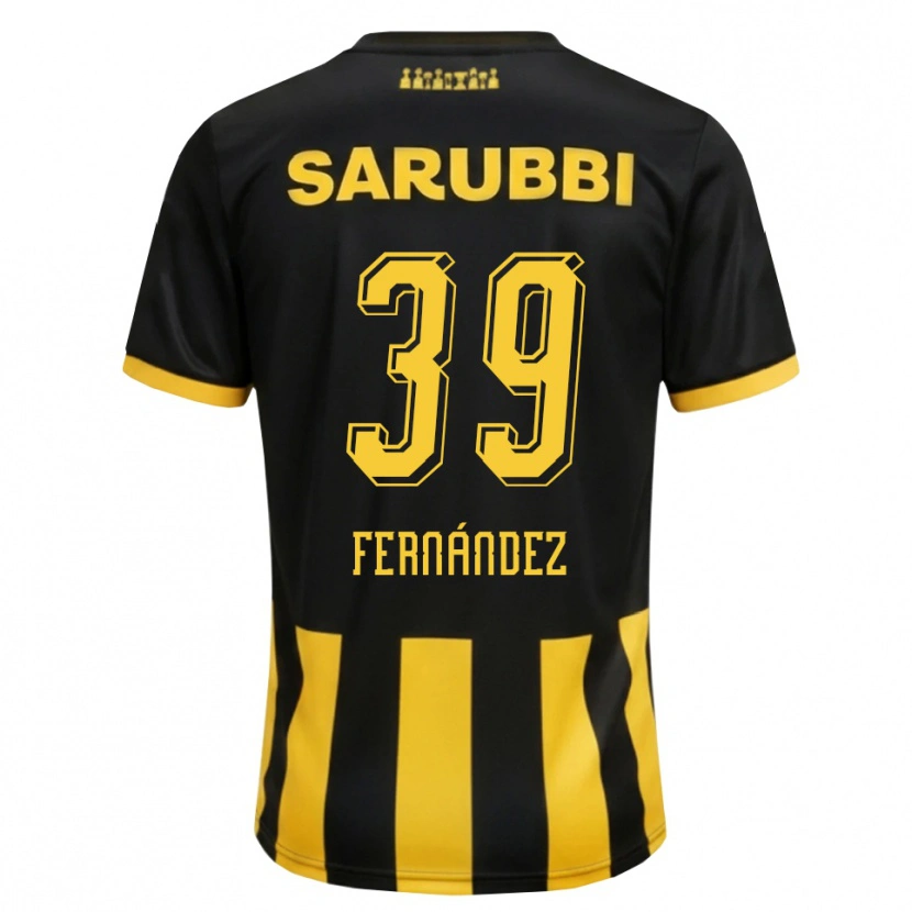 Danxen Mulher Camisola Francisco Fernández #39 Preto Amarelo Principal 2026/27 Camisa Brasil