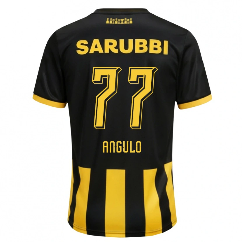 Danxen Mulher Camisola Luis Angulo #77 Preto Amarelo Principal 2026/27 Camisa Brasil