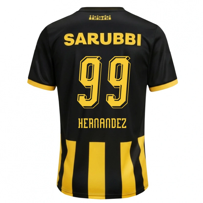 Danxen Mulher Camisola Abel Hernández #99 Preto Amarelo Principal 2026/27 Camisa Brasil