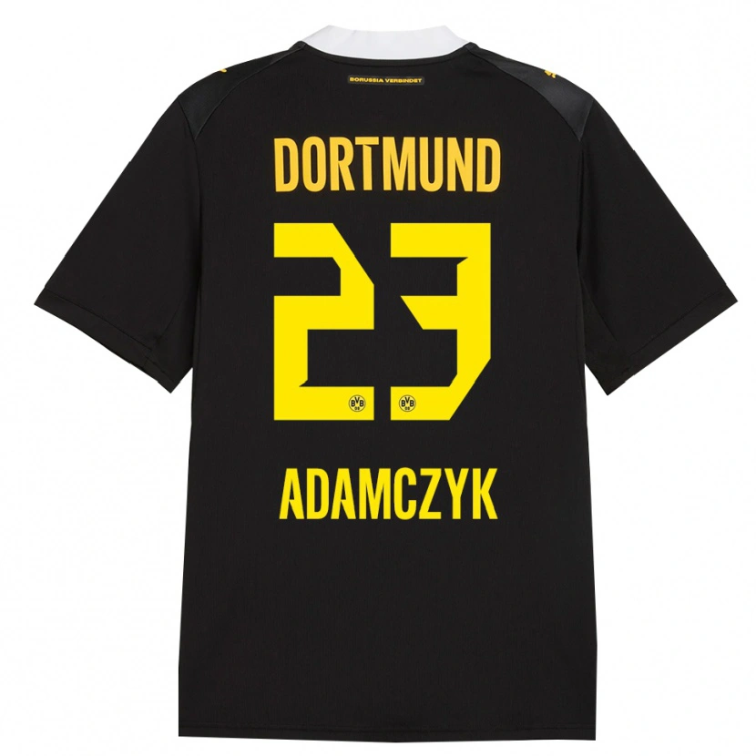 Danxen Mulher Camisola Nico Adamczyk #23 Preto Vermelho Amarelo Alternativa 2026/27 Camisa Brasil