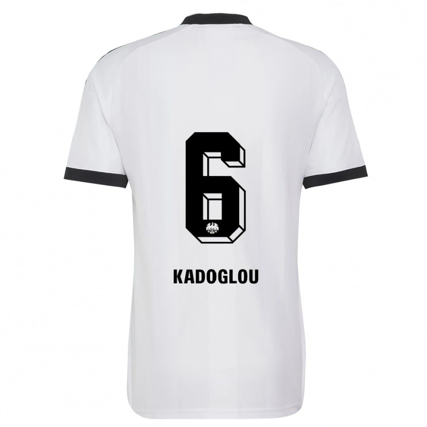 Danxen Mulher Camisola Alexandros Kadoglou #6 Branco Preto Alternativa 2026/27 Camisa Brasil