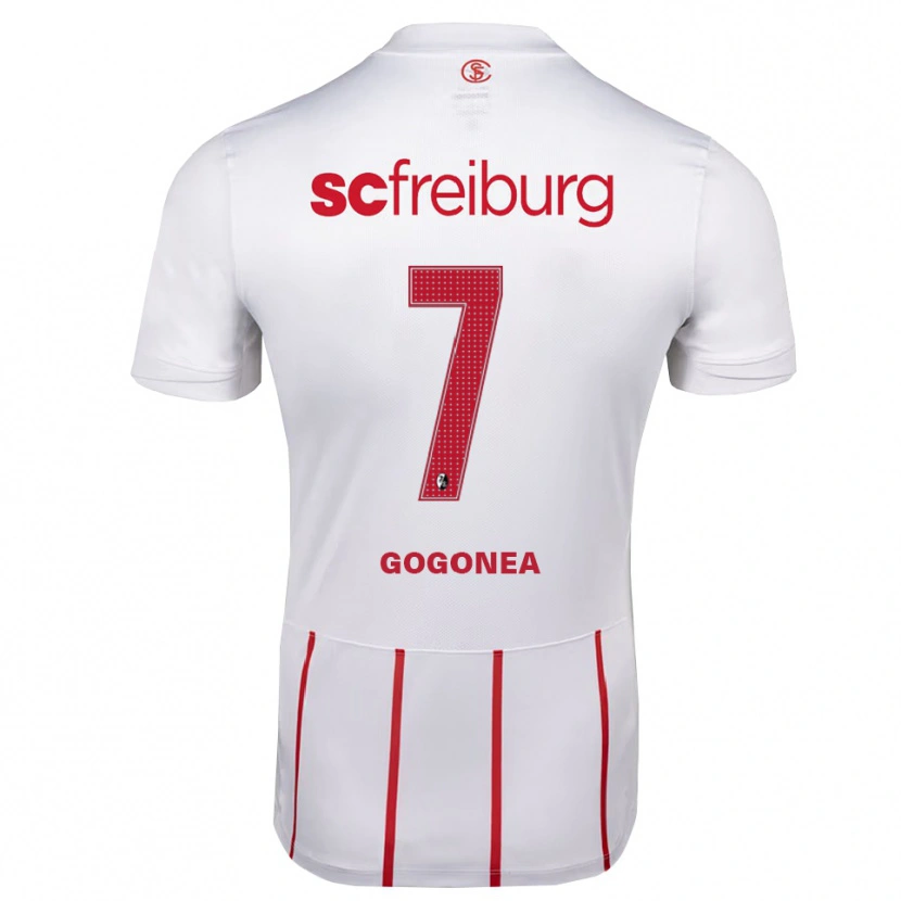 Danxen Mulher Camisola Raul Gogonea #7 Branco Vermelho Amarelo Alternativa 2026/27 Camisa Brasil