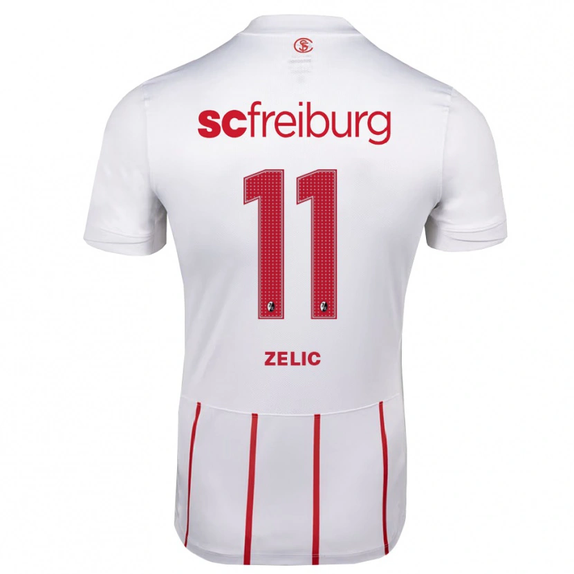 Danxen Mulher Camisola Mateo Zelic #11 Branco Vermelho Amarelo Alternativa 2026/27 Camisa Brasil