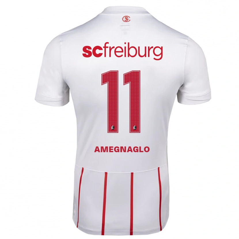 Danxen Mulher Camisola David Amegnaglo #11 Branco Vermelho Amarelo Alternativa 2026/27 Camisa Brasil