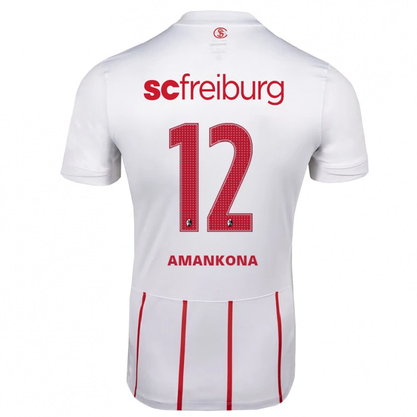 Danxen Mulher Camisola Alvar Amankona #12 Branco Vermelho Amarelo Alternativa 2026/27 Camisa Brasil
