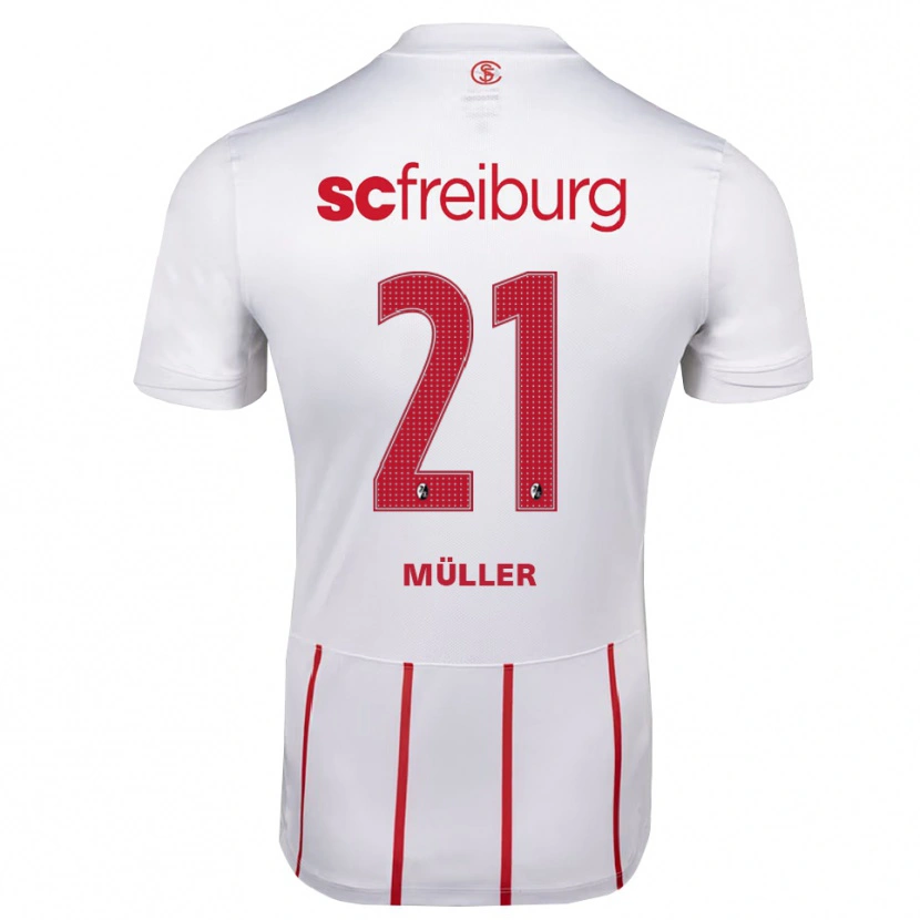 Danxen Mulher Camisola Florian Müller #21 Branco Vermelho Amarelo Alternativa 2026/27 Camisa Brasil