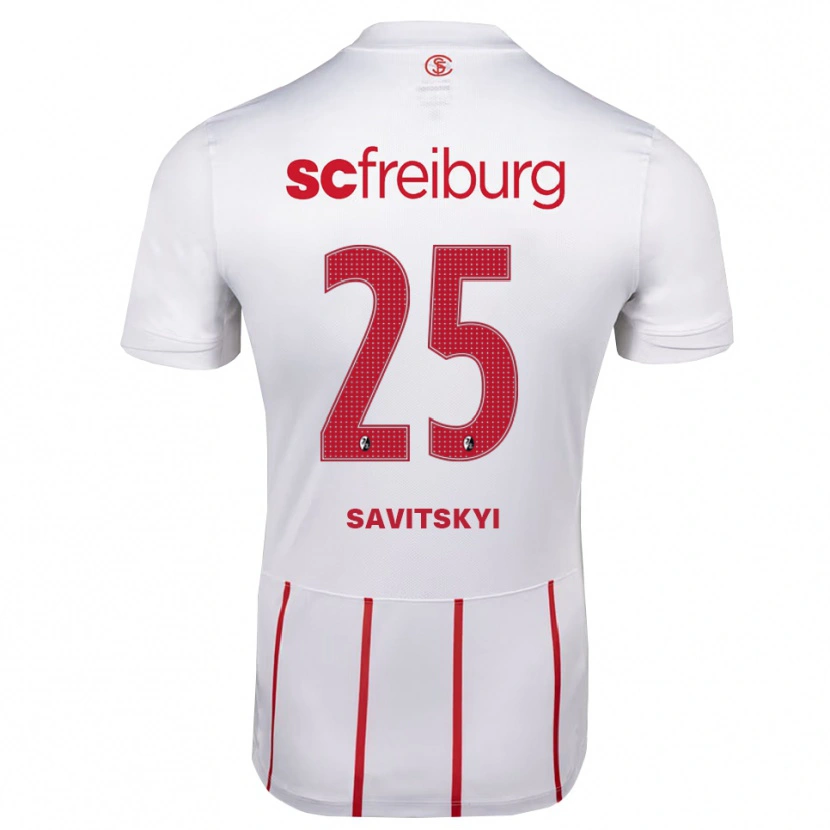 Danxen Mulher Camisola Kiril Savitskyi #25 Branco Vermelho Amarelo Alternativa 2026/27 Camisa Brasil