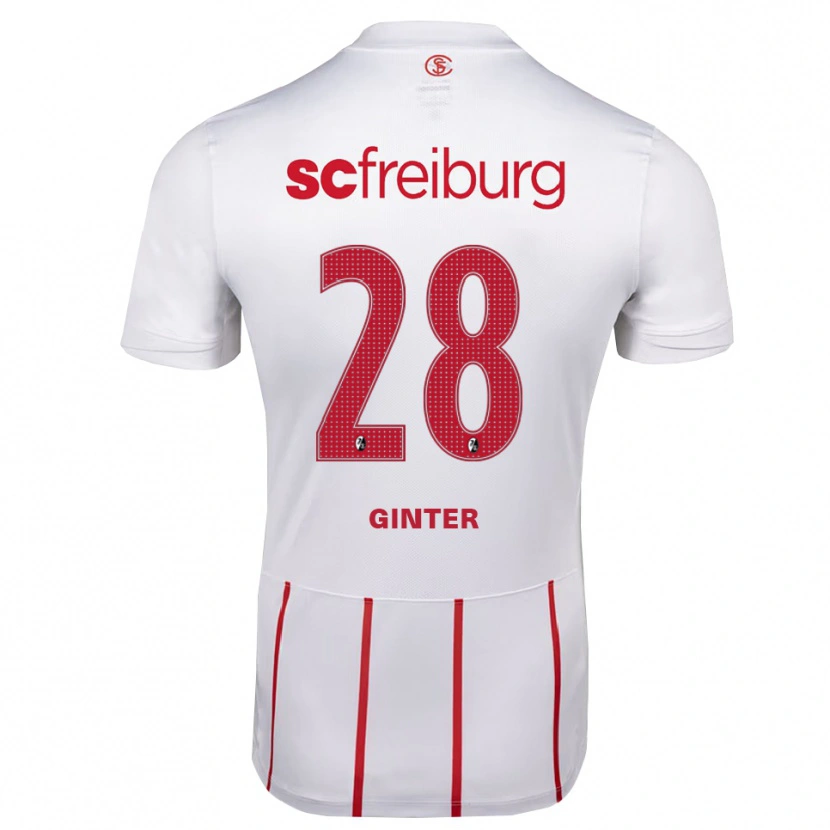 Danxen Mulher Camisola Matthias Ginter #28 Branco Vermelho Amarelo Alternativa 2026/27 Camisa Brasil