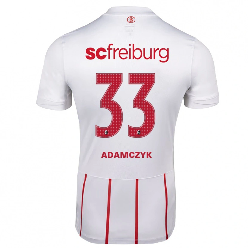 Danxen Mulher Camisola Rebecca Adamczyk #33 Branco Vermelho Amarelo Alternativa 2026/27 Camisa Brasil