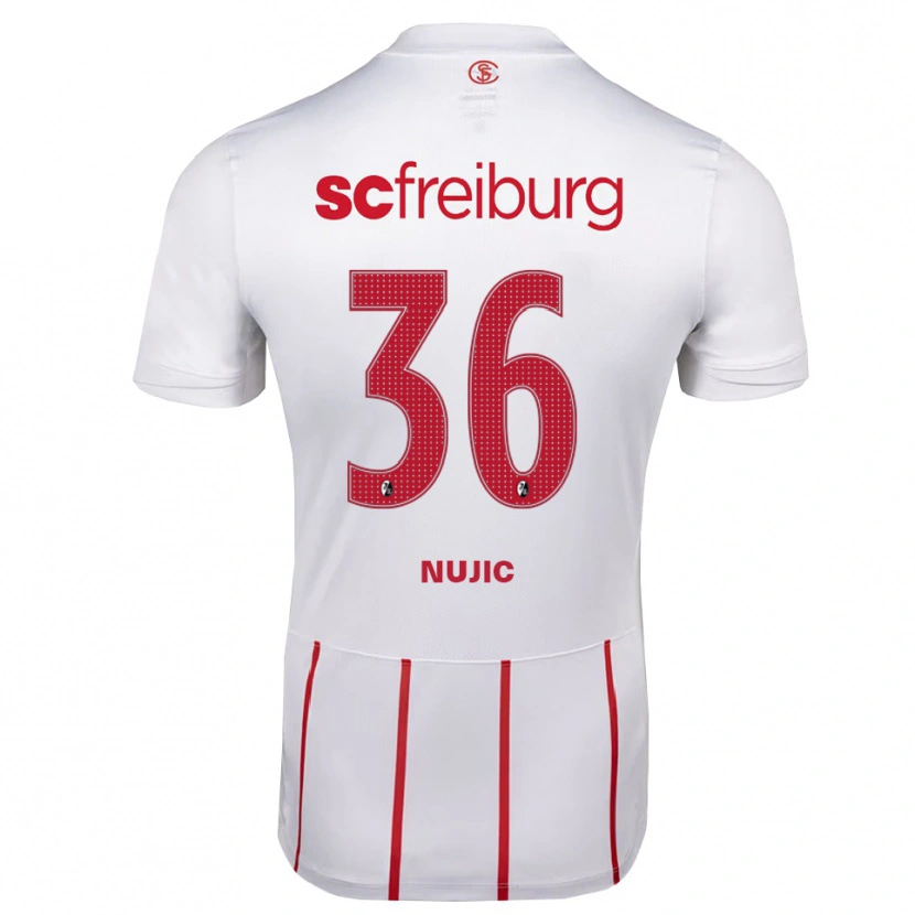 Danxen Mulher Camisola Luka Nujic #36 Branco Vermelho Amarelo Alternativa 2026/27 Camisa Brasil