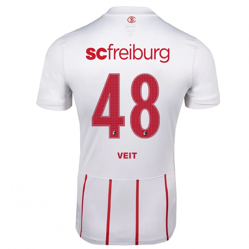 Danxen Mulher Camisola Jannik Veit #48 Branco Vermelho Amarelo Alternativa 2026/27 Camisa Brasil