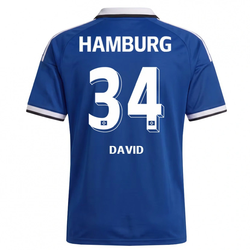 Danxen Mulher Camisola Jonas David #34 Branco Azul Alternativa 2026/27 Camisa Brasil