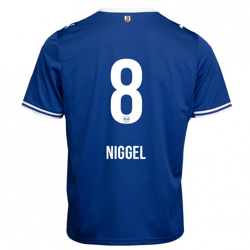 Danxen Mulher Camisola Henrik Niggel #8 Azul Real Branco Alternativa 2026/27 Camisa Brasil