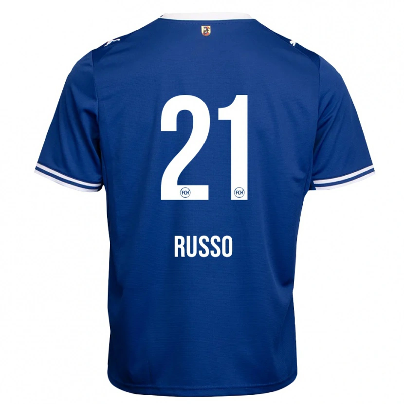 Danxen Mulher Camisola Gianluca Russo #21 Azul Real Branco Alternativa 2026/27 Camisa Brasil