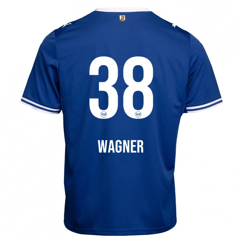 Danxen Mulher Camisola Yannik Wagner #38 Azul Real Branco Alternativa 2026/27 Camisa Brasil
