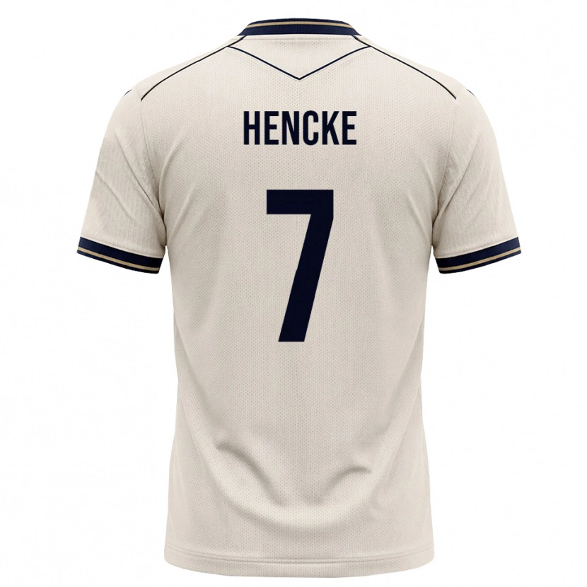 Danxen Mulher Camisola Oskar Hencke #7 Branco Azul Tinta Alternativa 2026/27 Camisa Brasil