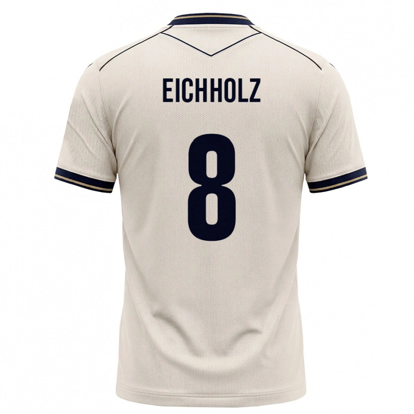 Danxen Mulher Camisola Damian Eichholz #8 Branco Azul Tinta Alternativa 2026/27 Camisa Brasil