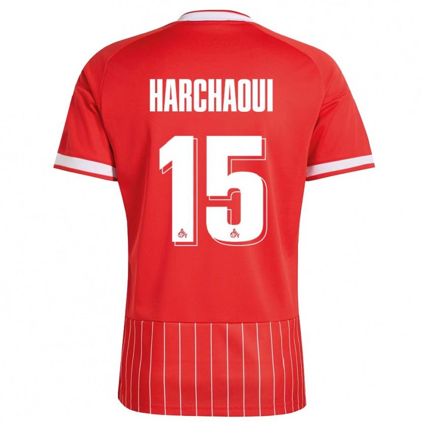 Danxen Mulher Camisola Fayssal Harchaoui #15 Vermelho Branco Verde Alternativa 2026/27 Camisa Brasil