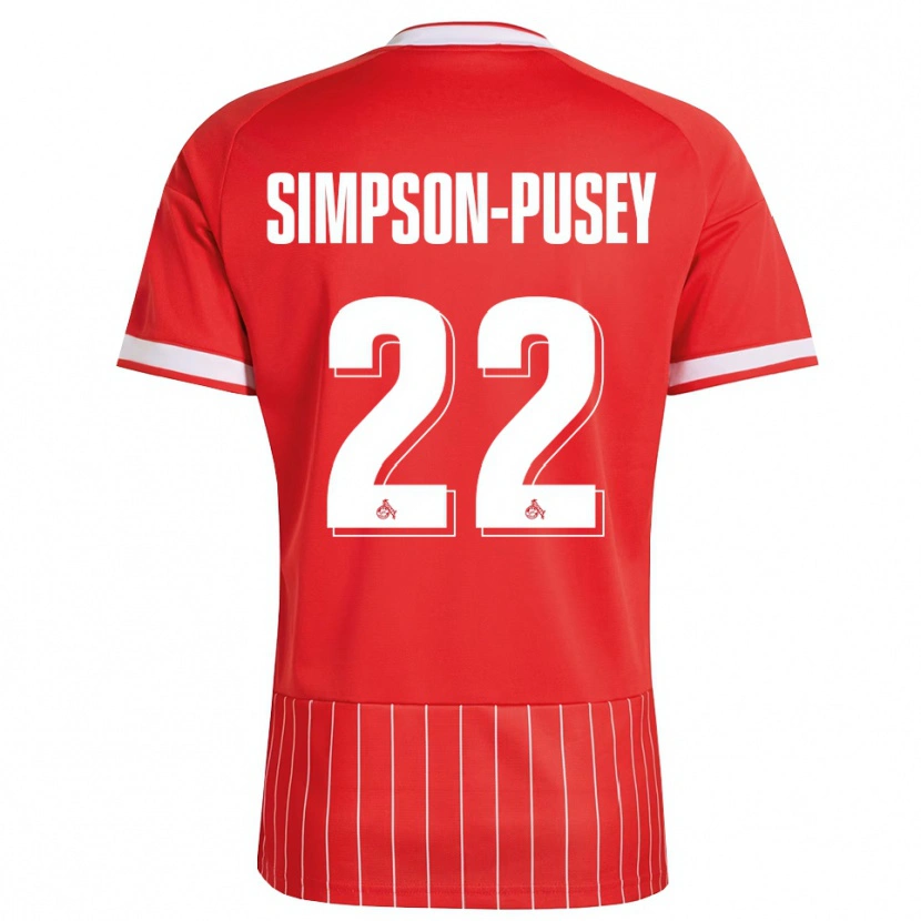 Danxen Mulher Camisola Jahmai Simpson-Pusey #22 Vermelho Branco Verde Alternativa 2026/27 Camisa Brasil