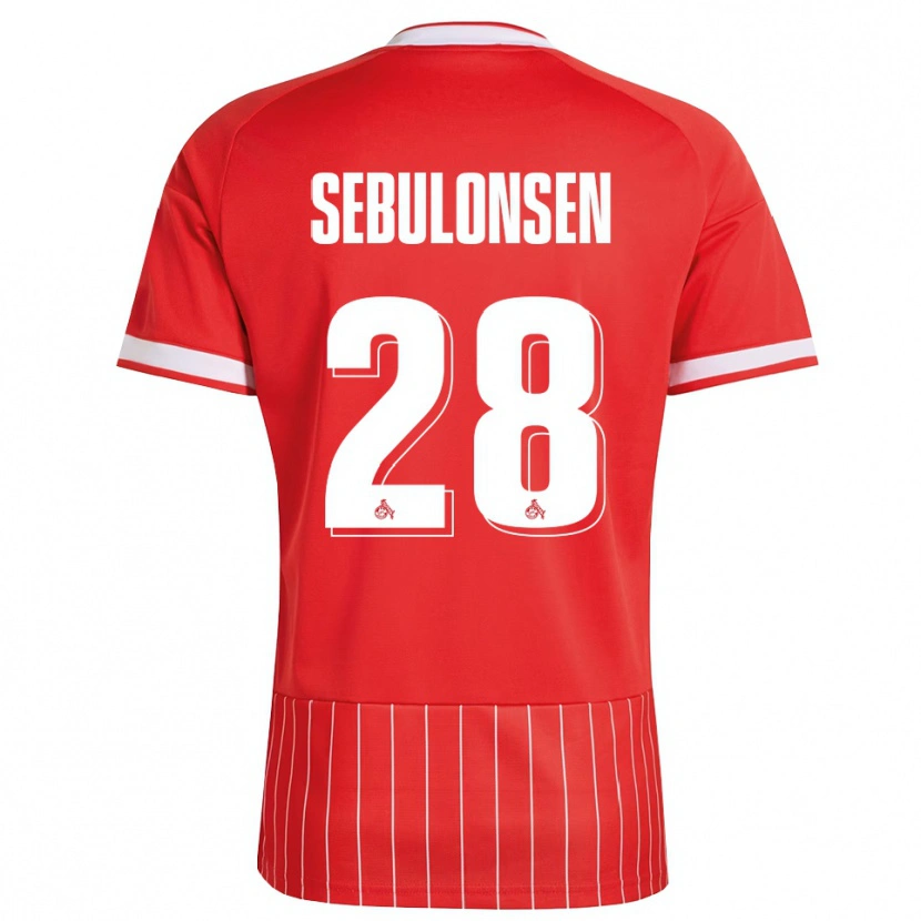 Danxen Mulher Camisola Sebastian Sebulonsen #28 Vermelho Branco Verde Alternativa 2026/27 Camisa Brasil