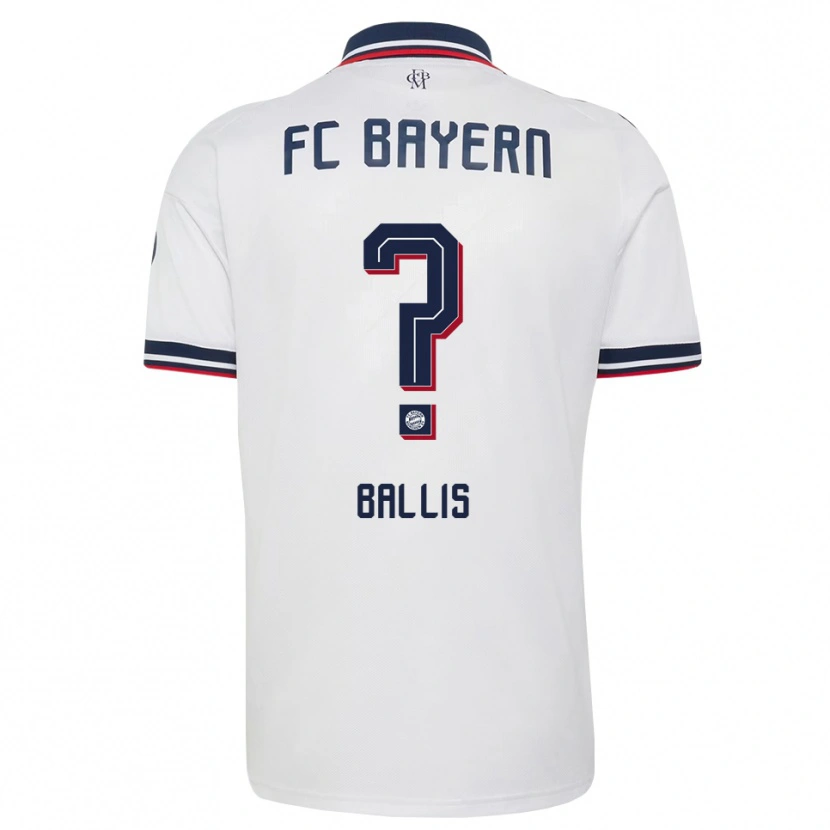 Danxen Mulher Camisola Benjamin Ballis #0 Cinza Branco Vermelho Alternativa 2026/27 Camisa Brasil