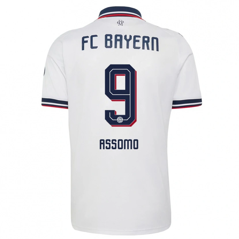 Danxen Mulher Camisola Bastian Assomo #9 Cinza Branco Vermelho Alternativa 2026/27 Camisa Brasil