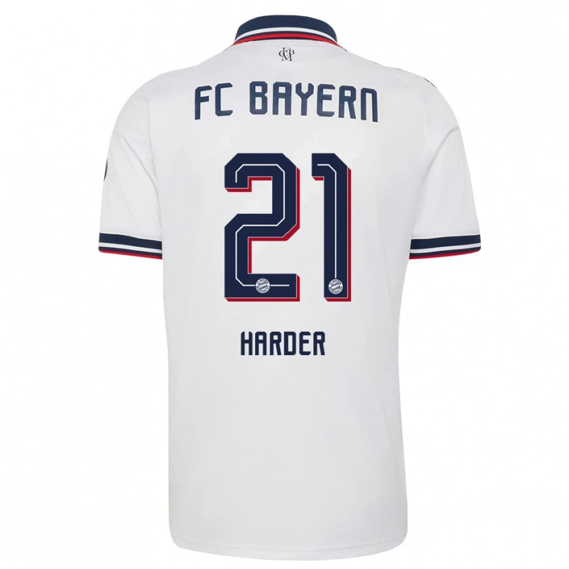 Danxen Mulher Camisola Pernille Harder #21 Cinza Branco Vermelho Alternativa 2026/27 Camisa Brasil