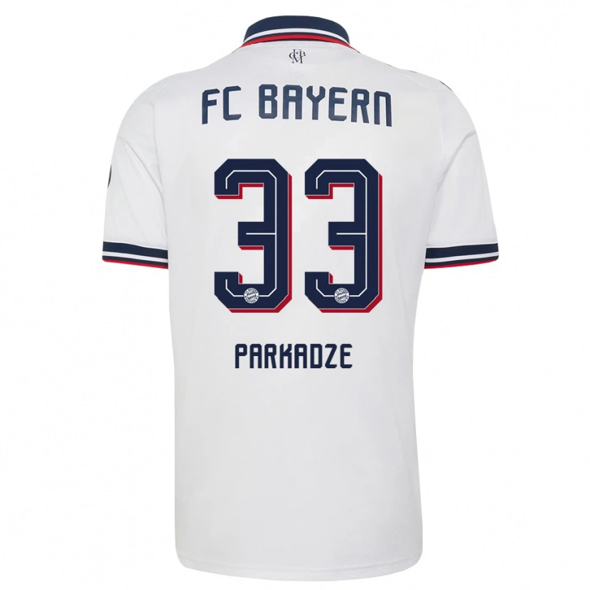 Danxen Mulher Camisola Luka Parkadze #33 Cinza Branco Vermelho Alternativa 2026/27 Camisa Brasil