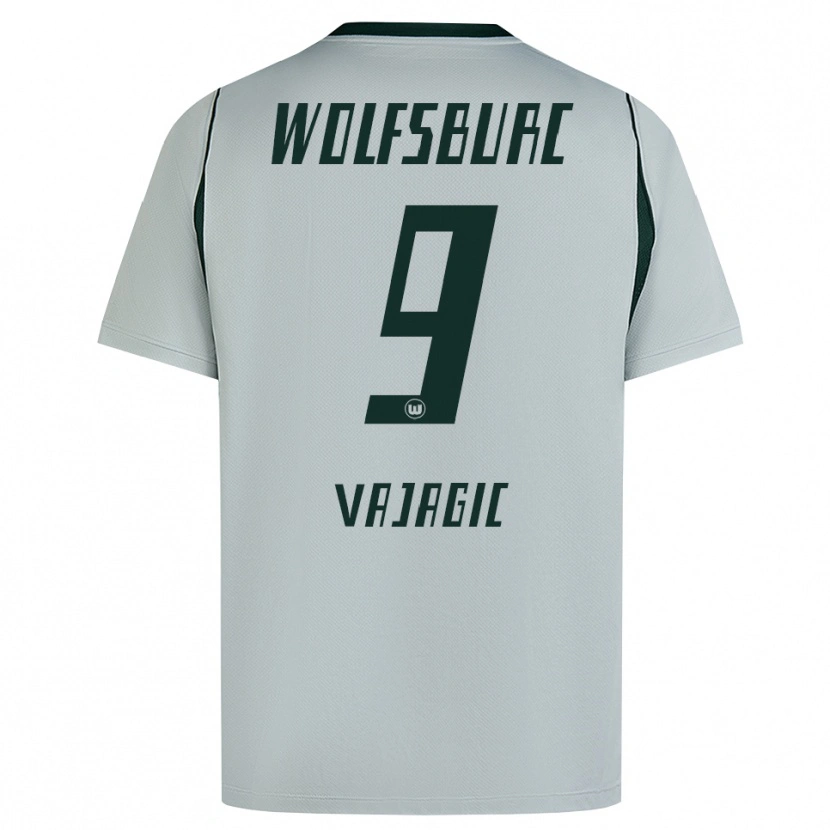 Danxen Mulher Camisola David Vajagic #9 Cinza Verde Alternativa 2026/27 Camisa Brasil