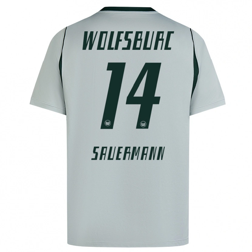 Danxen Mulher Camisola Carlos Sauermann #14 Cinza Verde Alternativa 2026/27 Camisa Brasil