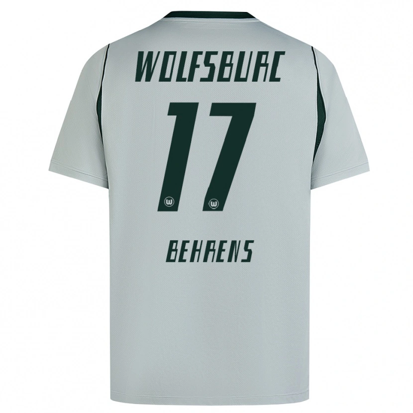 Danxen Mulher Camisola Kevin Behrens #17 Cinza Verde Alternativa 2026/27 Camisa Brasil