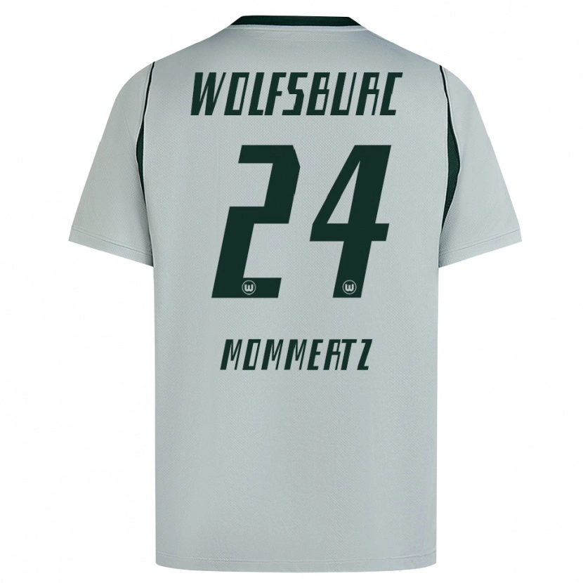 Danxen Mulher Camisola Benjamin Mommertz #24 Cinza Verde Alternativa 2026/27 Camisa Brasil