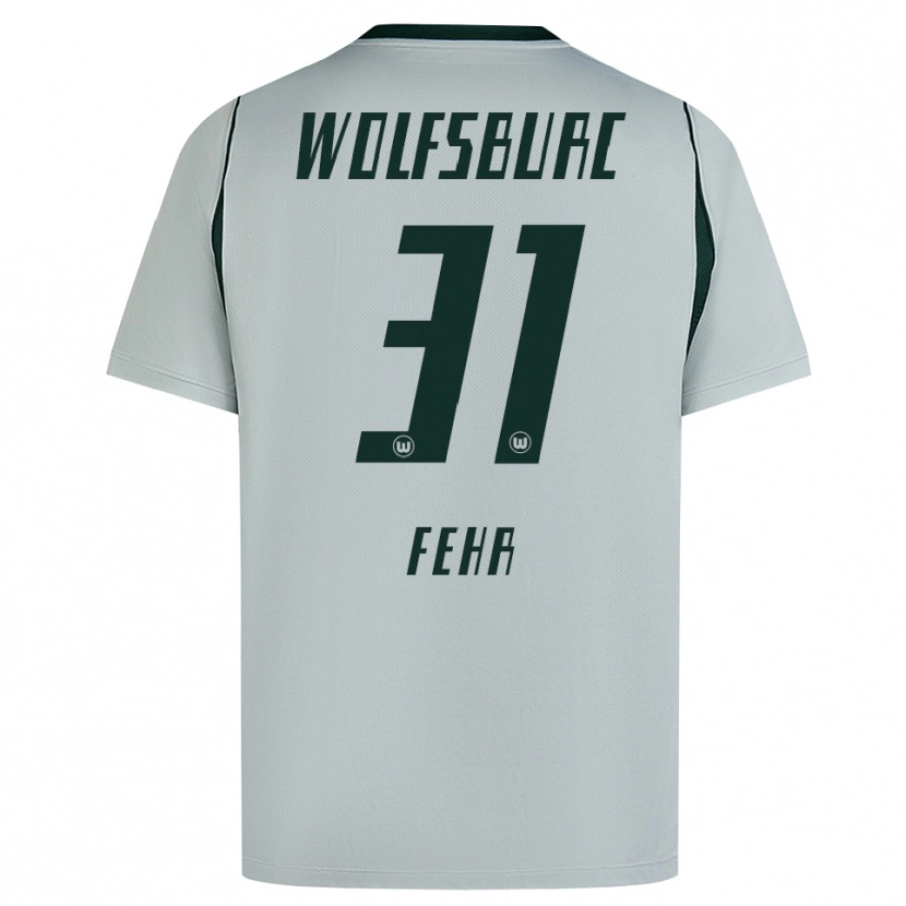 Danxen Mulher Camisola Henrik Fehr #31 Cinza Verde Alternativa 2026/27 Camisa Brasil