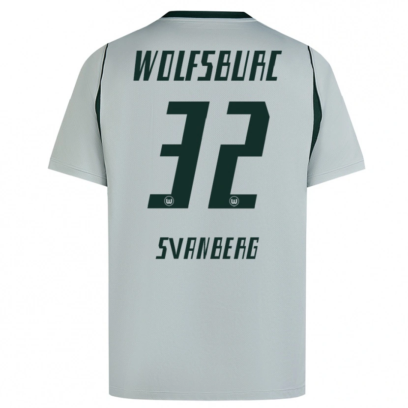 Danxen Mulher Camisola Mattias Svanberg #32 Cinza Verde Alternativa 2026/27 Camisa Brasil
