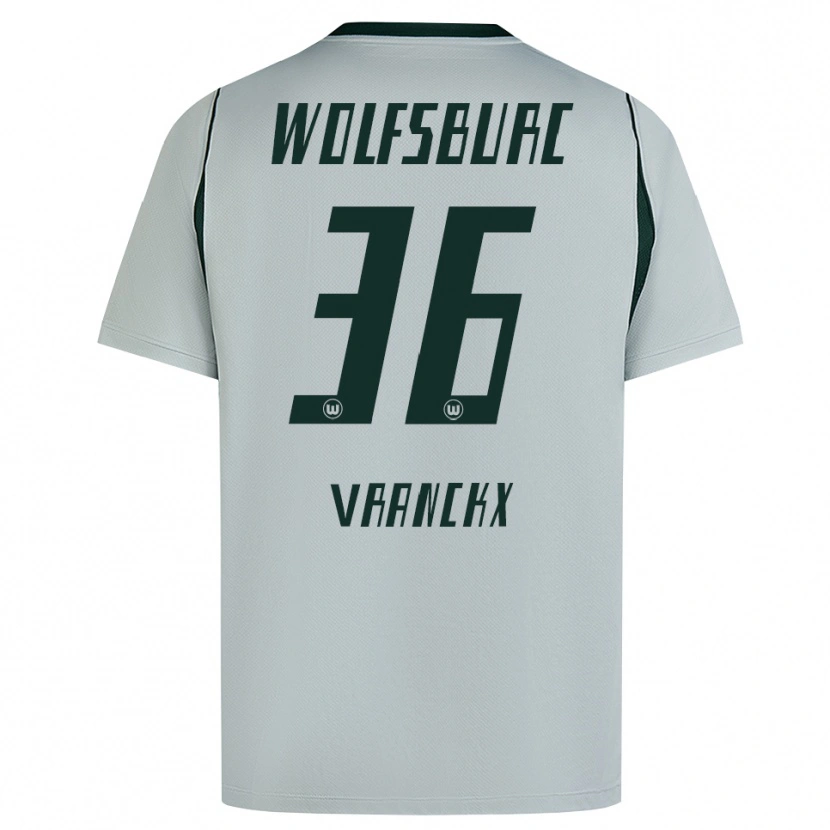 Danxen Mulher Camisola Aster Vranckx #36 Cinza Verde Alternativa 2026/27 Camisa Brasil