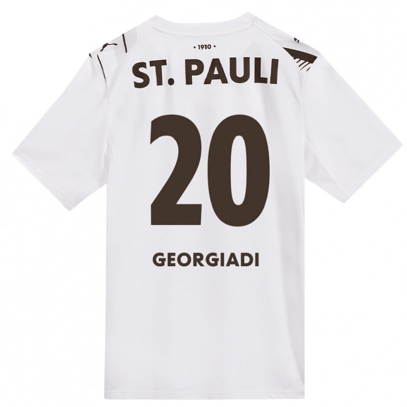 Danxen Mulher Camisola Jannis Georgiadi #20 Café Branco Vermelho Alternativa 2026/27 Camisa Brasil